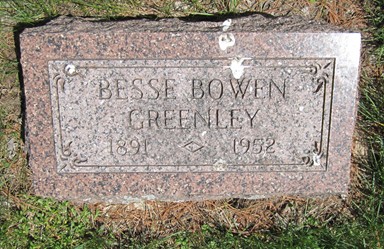 GREENLEY, BESSIE - Fayette County, Iowa | BESSIE GREENLEY 