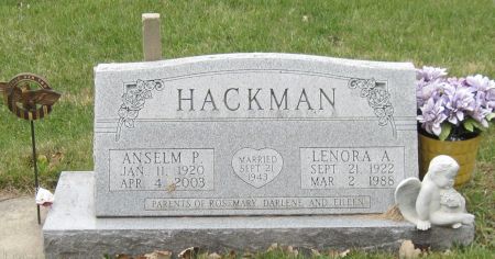 HACKMAN, ANSELM P - Fayette County, Iowa | ANSELM P HACKMAN 