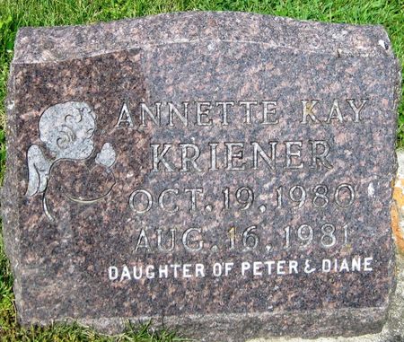 KRIENER, ANNETTE KAY - Fayette County, Iowa | ANNETTE KAY KRIENER 