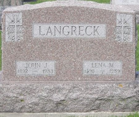 LANGRECK, LENA M - Fayette County, Iowa | LENA M LANGRECK 