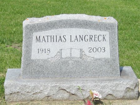 LANGRECK, MATHIAS - Fayette County, Iowa | MATHIAS LANGRECK 