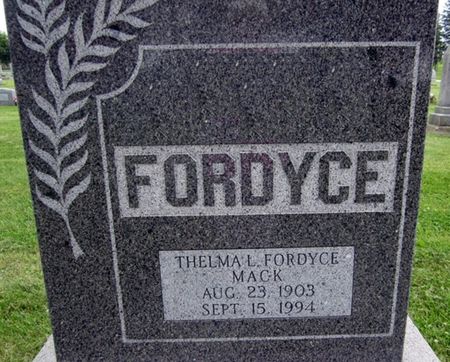 FORDYCE MACK, THELMA - Fayette County, Iowa | THELMA FORDYCE MACK 