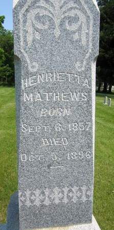 MATHEWS, HARRIETT - Fayette County, Iowa | HARRIETT MATHEWS 