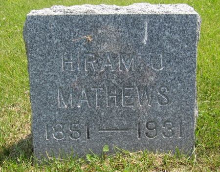 MATHEWS, HIRAM J. - Fayette County, Iowa | HIRAM J. MATHEWS 