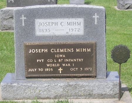 MIHM, JOSEPH C - Fayette County, Iowa | JOSEPH C MIHM 