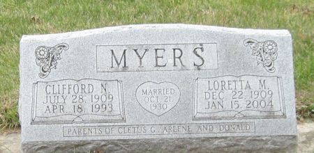 MYERS, CLIFFORD N - Fayette County, Iowa | CLIFFORD N MYERS 