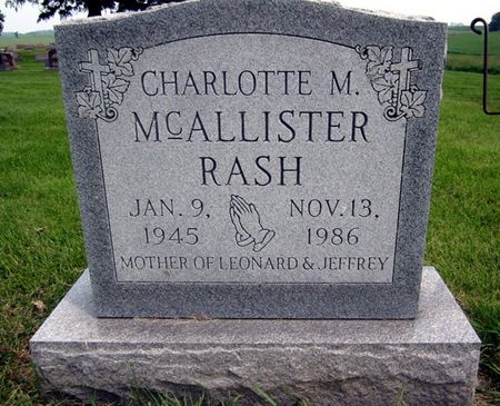 RASH, CHARLOTTE M. - Fayette County, Iowa | CHARLOTTE M. RASH 