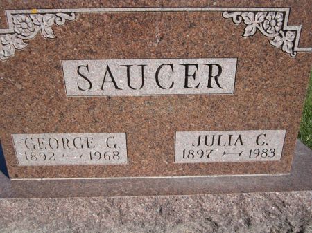 SAUCER, GEORGE G - Fayette County, Iowa | GEORGE G SAUCER 
