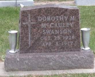 MCCAULEY SWANSON, DOROTHY M - Fayette County, Iowa | DOROTHY M MCCAULEY SWANSON 
