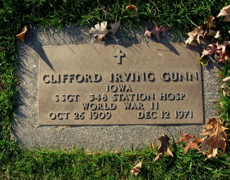 GUNN, CLIFFORD IRVING (MIL.) - Floyd County, Iowa | CLIFFORD IRVING (MIL.) GUNN 