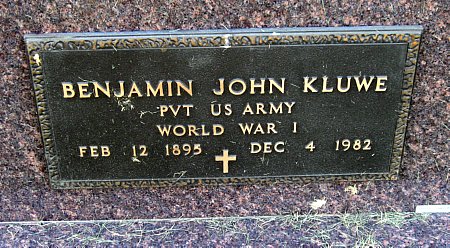 KLUWE, BENJAMIN JOHN (MIL.) - Floyd County, Iowa | BENJAMIN JOHN (MIL.) KLUWE 