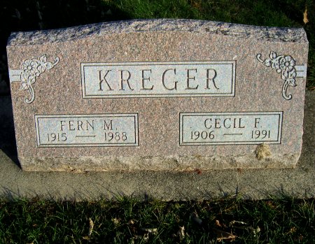 KREGER, FERN M - Floyd County, Iowa | FERN M KREGER 