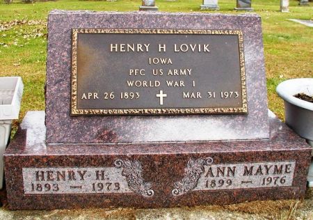 LOVIK, ANN MAYME - Floyd County, Iowa | ANN MAYME LOVIK 