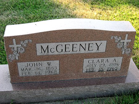 MCGEENEY, CLARA A. - Floyd County, Iowa | CLARA A. MCGEENEY 