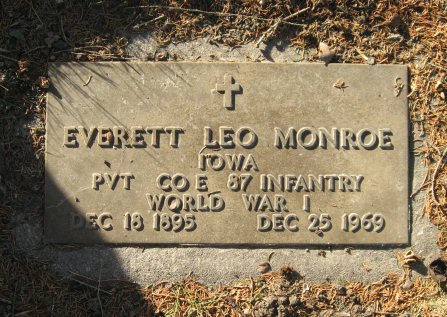 MONROE, EVERETT LEO (MIL.) - Floyd County, Iowa | EVERETT LEO (MIL.) MONROE 