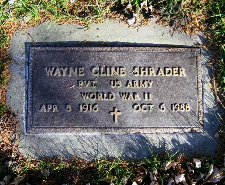 SHRADER, WAYNE CLINE (MILITARY) - Floyd County, Iowa | WAYNE CLINE (MILITARY) SHRADER 