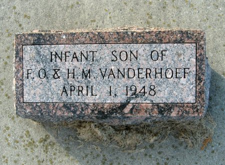 VANDERHOEF, INFANT SON - Floyd County, Iowa | INFANT SON VANDERHOEF 