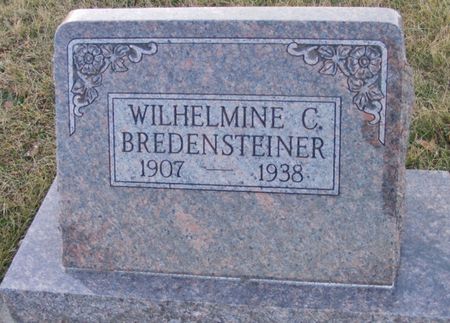 BREDENSTEINER, WILHELMINE CAROLINE - Fremont County, Iowa | WILHELMINE CAROLINE BREDENSTEINER 