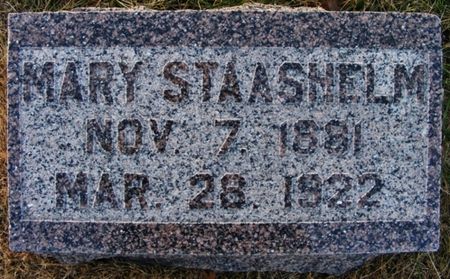 STAASHELM, MARY - Fremont County, Iowa | MARY STAASHELM 