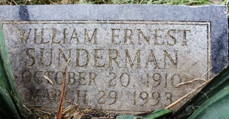 SUNDERMAN, WILLIAM ERNEST - Fremont County, Iowa | WILLIAM ERNEST SUNDERMAN 