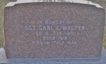 WALTER, CARL L, SGT. - Fremont County, Iowa | CARL L, SGT. WALTER 