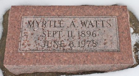 WATTS, MYRTLE A - Fremont County, Iowa | MYRTLE A WATTS 