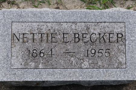 BECKER, NETTIE E. - Grundy County, Iowa | NETTIE E. BECKER 