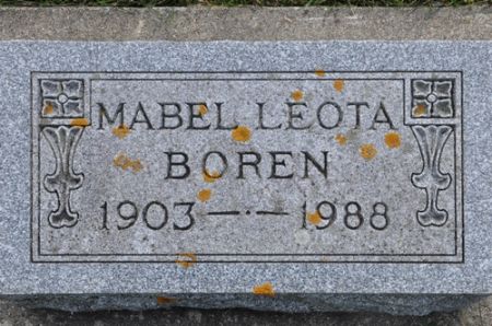 BOREN, MABEL LEOTA - Grundy County, Iowa | MABEL LEOTA BOREN 