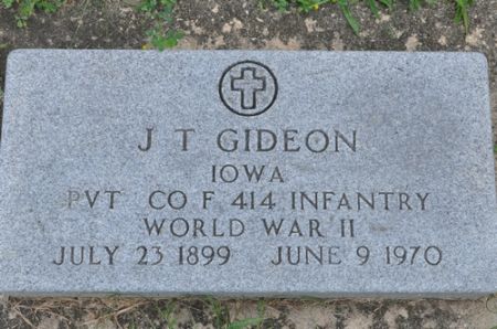 GIDEON, J. T. - Grundy County, Iowa | J. T. GIDEON 