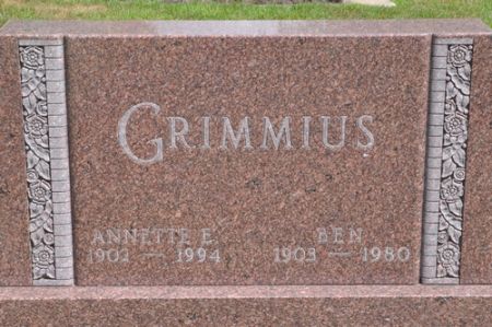 GRIMMIUS, ANNETTE E. - Grundy County, Iowa | ANNETTE E. GRIMMIUS 