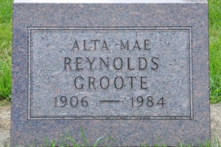 GROOTE, ALTA MAE (REYNOLDS) - Grundy County, Iowa | ALTA MAE (REYNOLDS) GROOTE 
