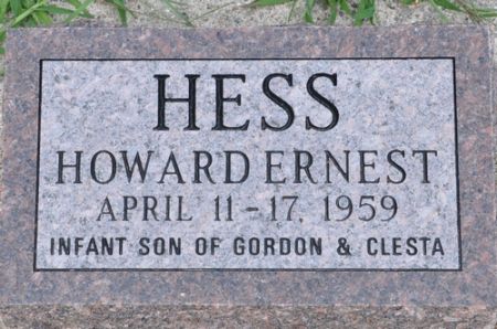 HESS, HOWARD ERNEST - Grundy County, Iowa | HOWARD ERNEST HESS 