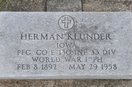 KLUNDER, HERMAN - Grundy County, Iowa | HERMAN KLUNDER 