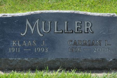 MULLER, KLAAS J. - Grundy County, Iowa | KLAAS J. MULLER 