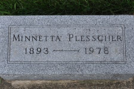 PLESSCHER, MINNETTA - Grundy County, Iowa | MINNETTA PLESSCHER 