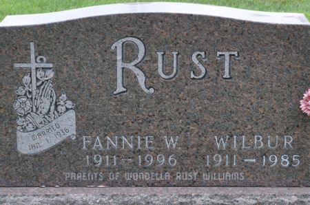 RUST, FANNIE W. - Grundy County, Iowa | FANNIE W. RUST 