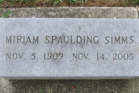 SIMMS, MIRIAM (SPAULDING) - Grundy County, Iowa | MIRIAM (SPAULDING) SIMMS 
