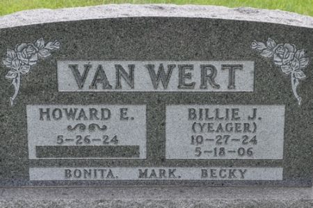VANWERT, BILLIE J. (YEAGER) - Grundy County, Iowa | BILLIE J. (YEAGER) VANWERT 