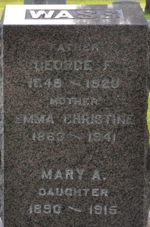 WASS, EMMA CHRISTINE - Grundy County, Iowa | EMMA CHRISTINE WASS 