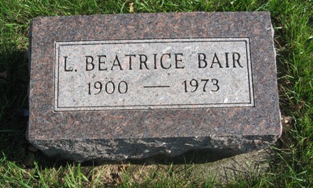BAIR, LUELLA BEATRICE - Hamilton County, Iowa | LUELLA BEATRICE BAIR 