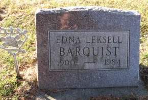 LEKSELL BARQUIST, EDNA - Hamilton County, Iowa | EDNA LEKSELL BARQUIST 