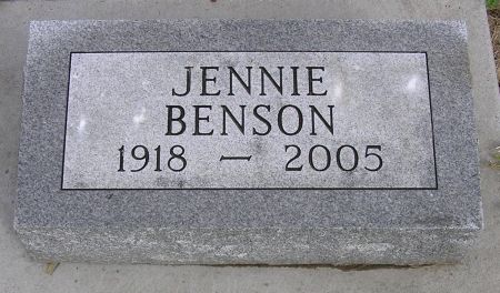 BENSON, JENNIE - Hamilton County, Iowa | JENNIE BENSON 