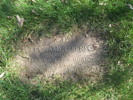 BENSON, LEONARD L. - Hamilton County, Iowa | LEONARD L. BENSON 