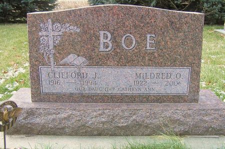 BOE, MILDRED O. - Hamilton County, Iowa | MILDRED O. BOE 