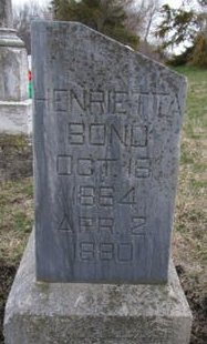 BOND, HENRIETTA - Hamilton County, Iowa | HENRIETTA BOND 