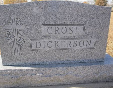CROSE - DICKERSON, FAMILY STONE - Hamilton County, Iowa | FAMILY STONE CROSE - DICKERSON 