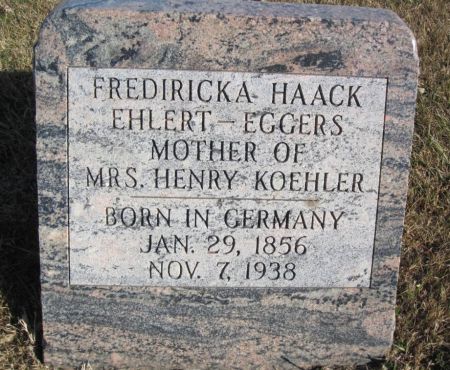 HAACK EHLERT, FREDIRICKA - Hamilton County, Iowa | FREDIRICKA HAACK EHLERT 