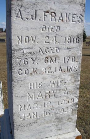 FRAKES, A. J. - Hamilton County, Iowa | A. J. FRAKES 
