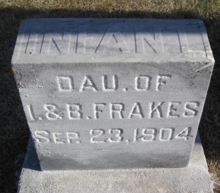FRAKES, INFANT DAUGHTER - Hamilton County, Iowa | INFANT DAUGHTER FRAKES 