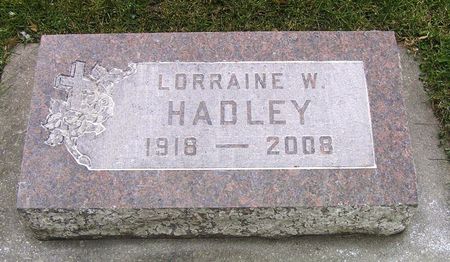 HADLEY, LORRAINE W. - Hamilton County, Iowa | LORRAINE W. HADLEY 